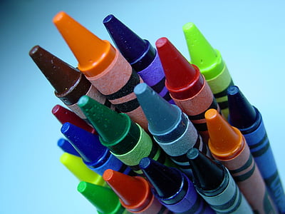 selective focus photography of crayons