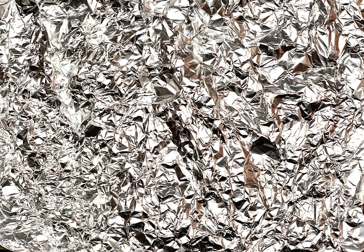 gray crumpled foil