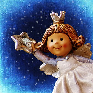 ceramic girl holding star figurine