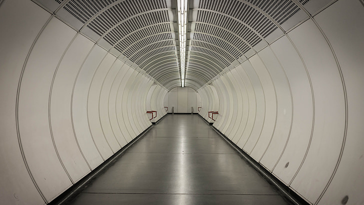 interior photo of tunnel hallway