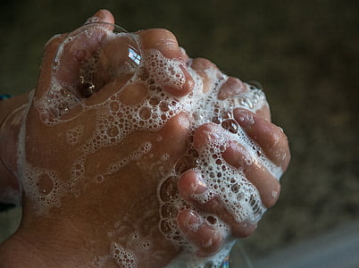 hand with soap