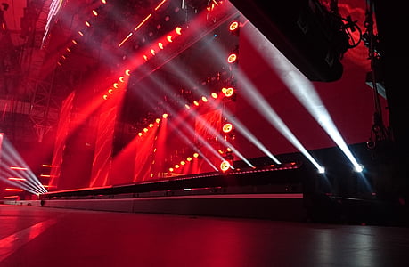 red and black stage