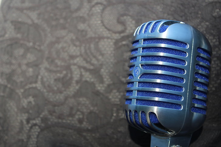 blue condenser microphone