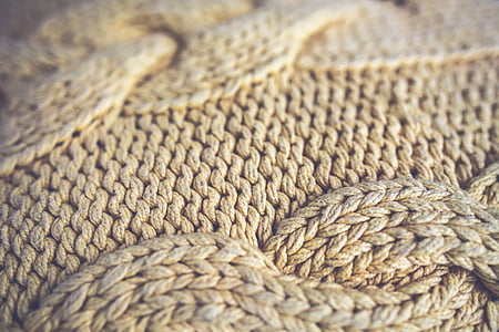 brown knit textile