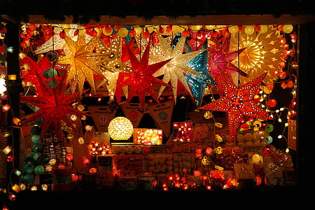 assorted lighted lanterns