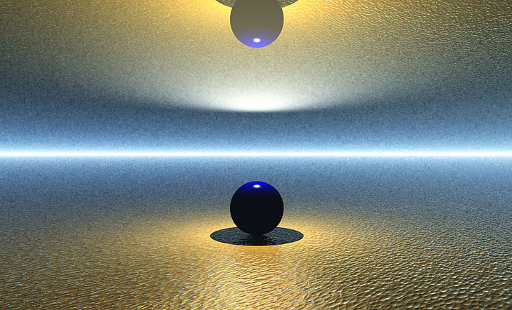 blue ball on white surface