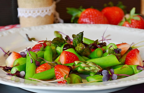 fruit salad on white ceramic plate