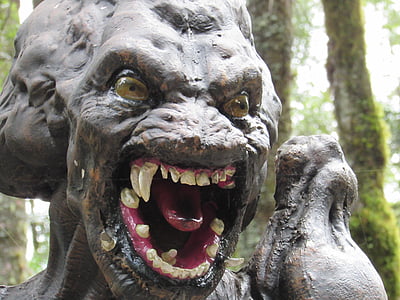 monster statue closeup photo