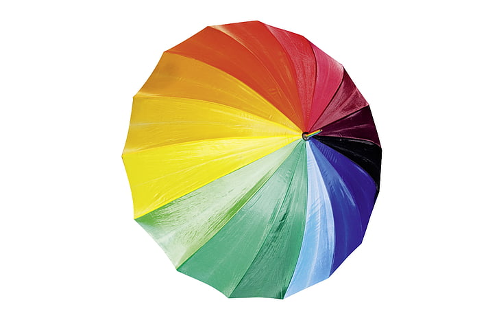 multicolored folding umbrella