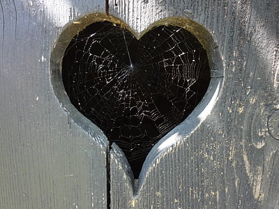 heart gray cutout board