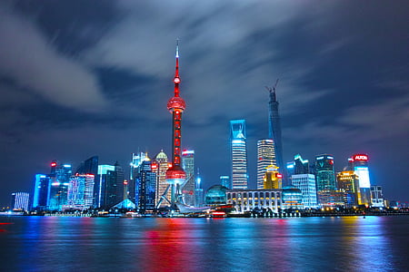 Oriental Pearl Tower, Shanghai landscape photography