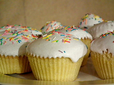 cupcakes with sprinkles on top