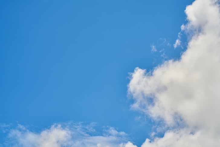 blue sky with nimbuous clouds