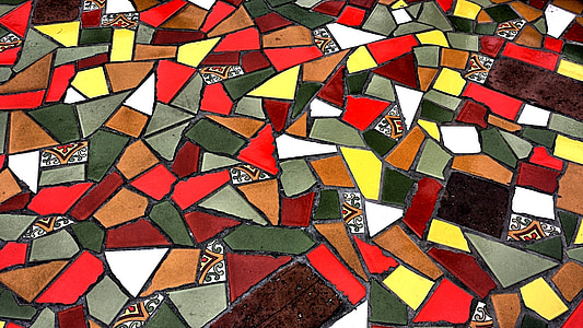 assorted-color mosail tile lot