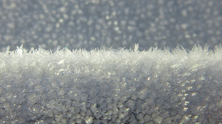 macro photography of ice crystals
