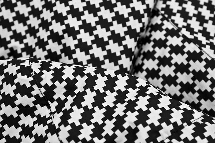 black and white fabric textile