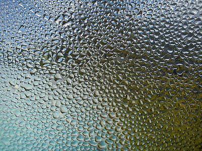 clear glass with dew