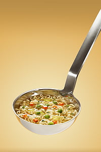 noodles in spoon