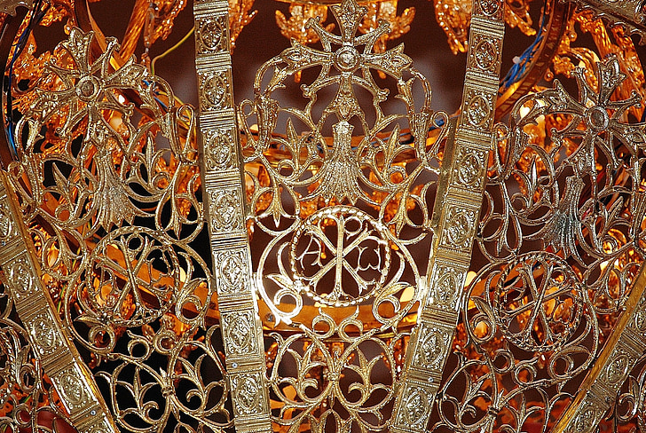 orange and gold decorative ornament