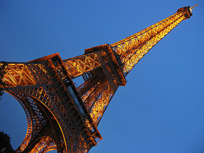 low angle view Eiffel Tower