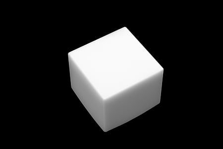 close up photo of white cube