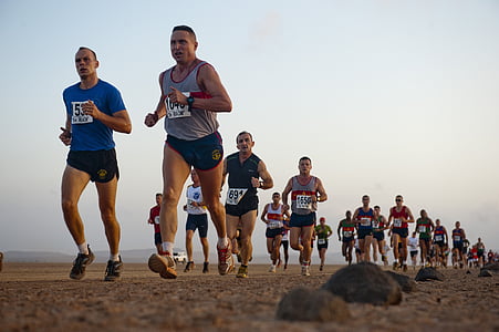 men running during daytime