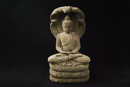 photo of gray concrete Buddha