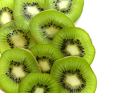 kiwifruit on white surface