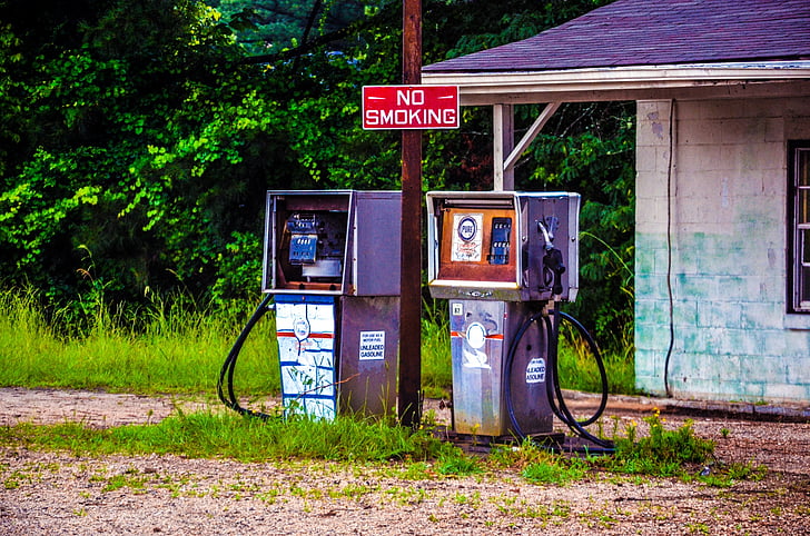 brown gas pump