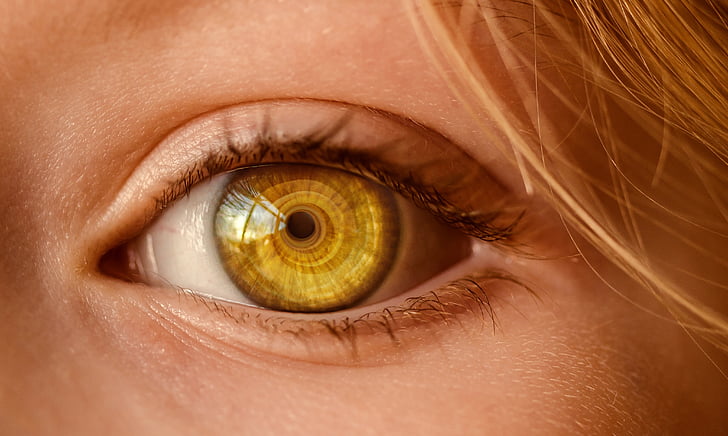 person's yellow eye