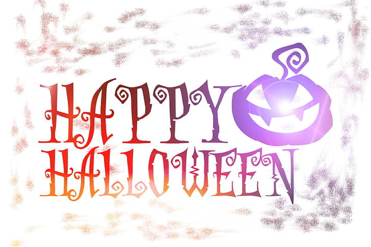 Happy Halloween text illustration