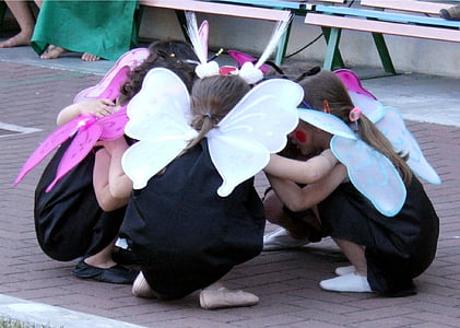group of girls wearing costumes