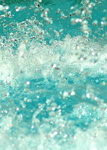 water, drops, blue, liquid, abstract, wet