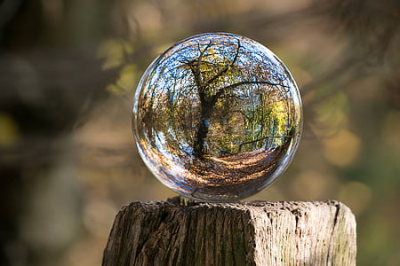 closeup photo of round glass ball