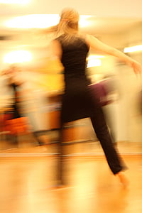 woman dancing in the studio