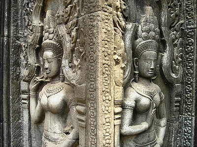 Hindu God emboss concrete wall