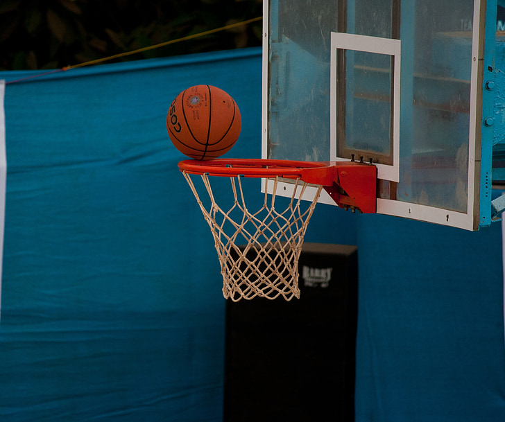 basketball on hoop
