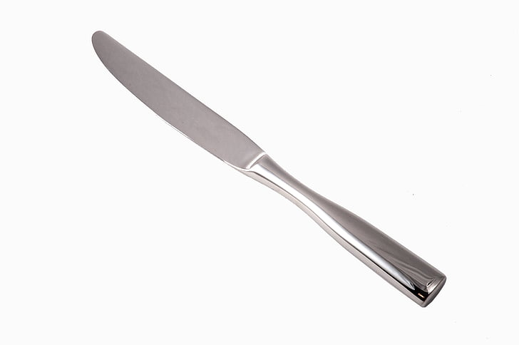 gray stainless steel bread knife