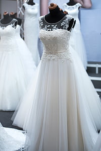 white floral sleeveless wedding gown
