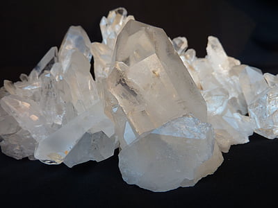 pile of clear gemstone
