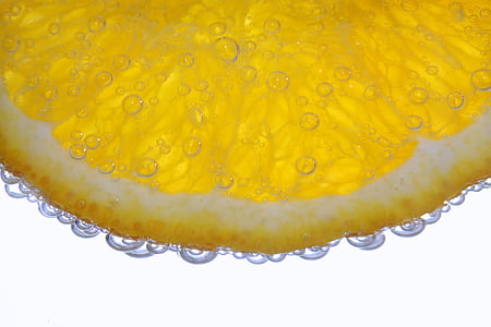 micro photography of yellow lemon fruit