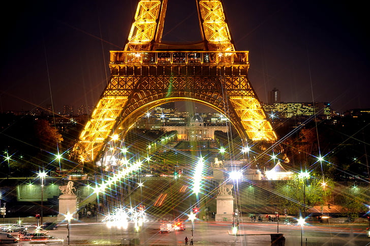 Eiffel Tower at nighttime