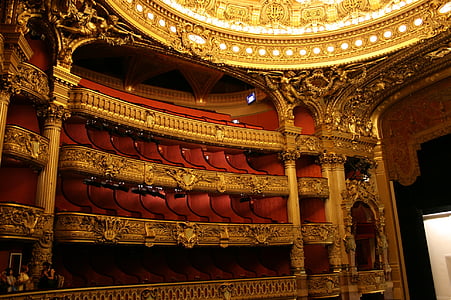 red and gold theater house