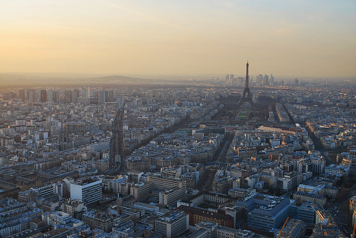 areal photography of Paris France