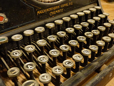 brown typewriter