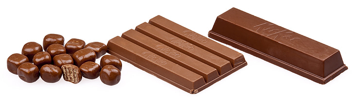 three chocolate bars