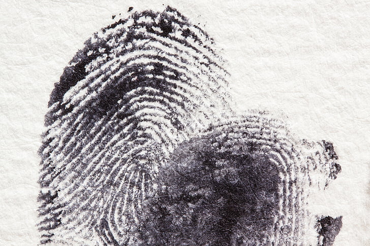 close shot of finger print