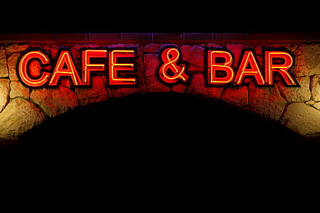 Cafe & bar neon signage