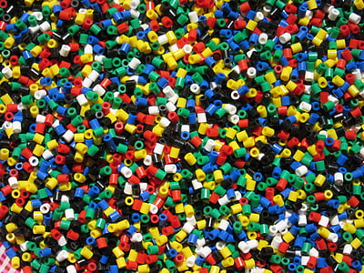 assorted-color plastic bead lot