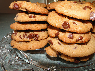 cookies on silver plate